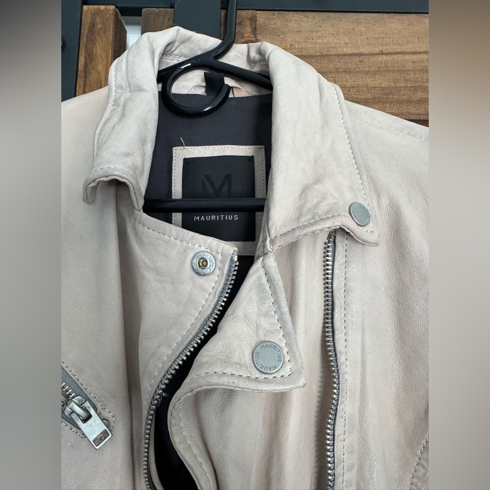 Mauritius Leather Karyn RF Leather Jacket Blush Pink Size 6 - Picture 10 of 13